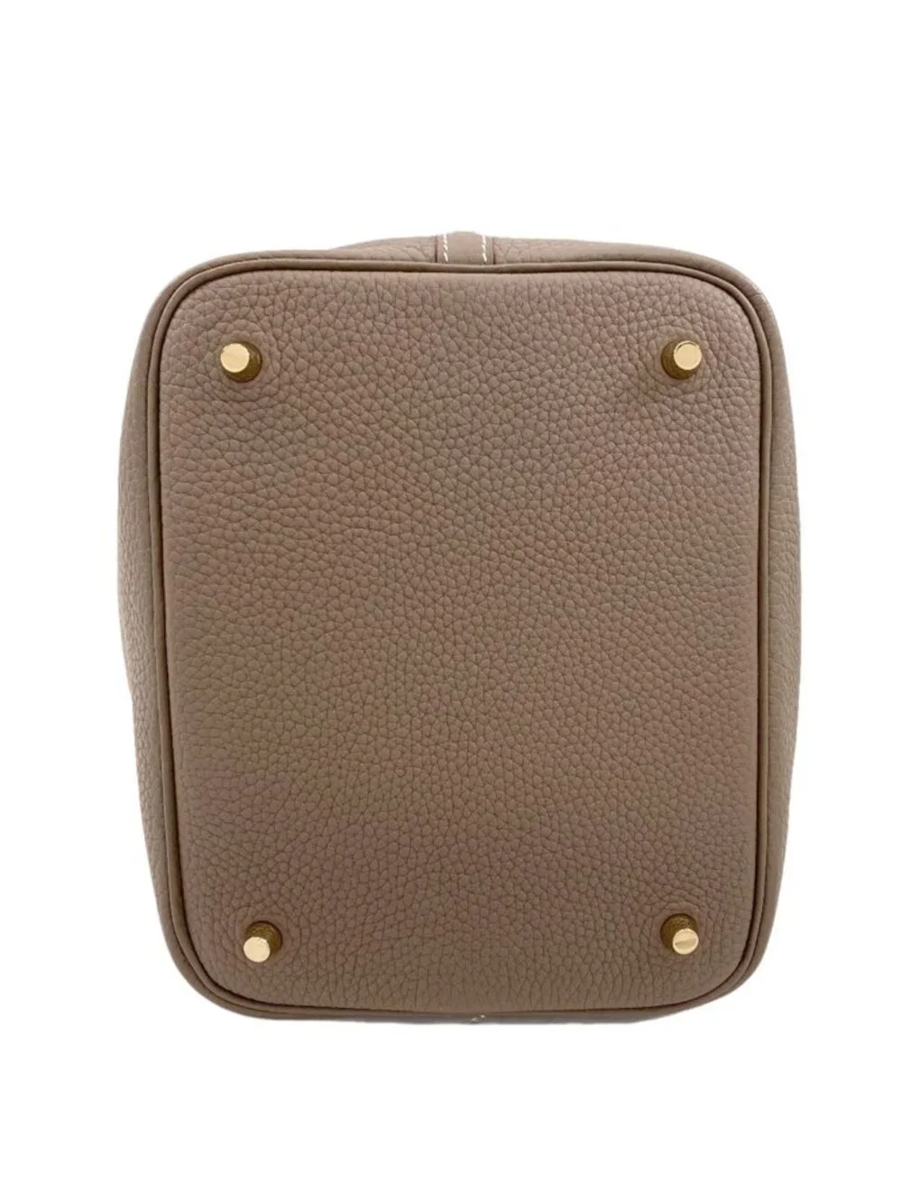 Hermes Picotin Lock Etoupe Gold Handbag Taurillon Clemence